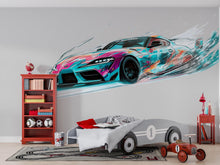 Load image into Gallery viewer, Colorful Supercar Wall Mural Racing Art Kids Room Decor 284mv