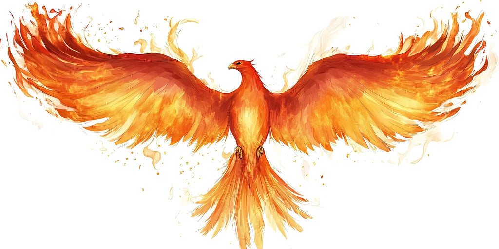 Phoenix Wall Decal – Fire Phoenix Wall Art, Mythical Bird Wall Sticker, Bedroom Statement Wall Decor 308mv