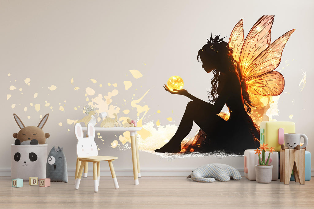 Fairy Wall Decal – Magical Fairy Wall Art, Nursery Wall Sticker, Fantasy Kids Bedroom & Baby Room Decor 311mv