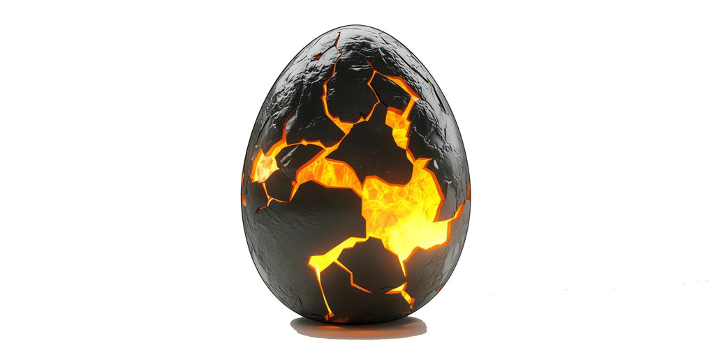 Dragon Egg Wall Decal – Glowing Cracked Dragon Egg Wall Art, Fantasy Wall Sticker, Modern Statement Decor 315mv