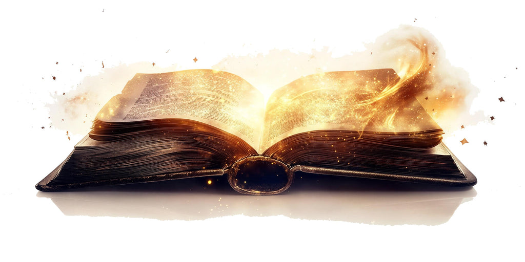Magic Book Wall Decal – Glowing Open Book Wall Art, Fantasy Reading Nursery Wall Sticker 320mv