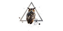 Load image into Gallery viewer, Owl Wall Mural Geometric Owl Industrial Modern Wall Decor 346mv