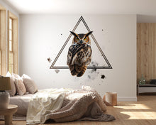 Load image into Gallery viewer, Owl Wall Mural Geometric Owl Industrial Modern Wall Decor 346mv