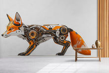 Load image into Gallery viewer, Cyber Fox Wall Art Futuristic Animal Mural Tech Decor 357mv