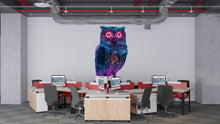 Load image into Gallery viewer, Robotic Owl Wall Art Neon Owl Mural Futuristic Decor 361mv