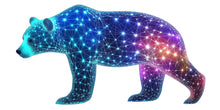 Load image into Gallery viewer, Geometric Bear Wall Art Futuristic Animal Digital Decor 369mv