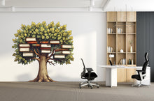 Load image into Gallery viewer, Library Tree Wall Art Decal, Office Library Wall Decal, Education Decals, Kids Reading Room, Nurseries, School, Kids Gifts, Dorm Room 713LU