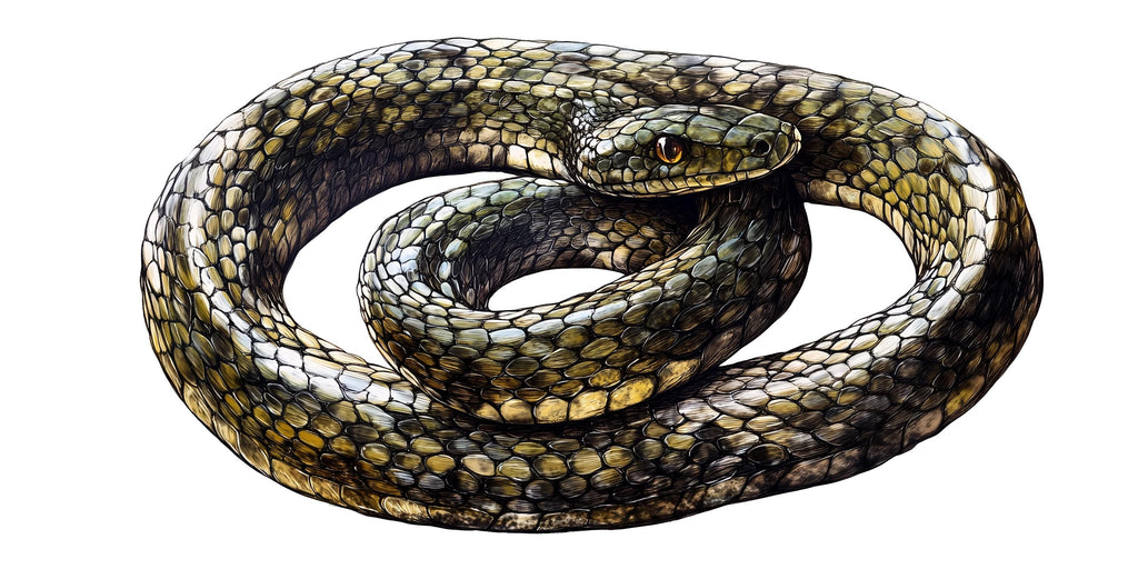 Coiled Snake Wall Decal, Realistic Snake Wall Sticker, Serpent Wall Art, Dark Animal Wall Decor, Gothic Nature Peel And Stick Decal