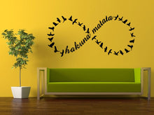 Load image into Gallery viewer, Wall Decal Vinyl Sticker Decals Interior Decor DIY Infinite Hakuna Matata It Means No Worries Quote Citation Words Cartoon Birds L514