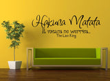 Wall Decal Vinyl Sticker Decals Interior Decor DIY Free Shipping Hakuna Matata It Means No Worries Quote Citation Words Cartoon Birds L515