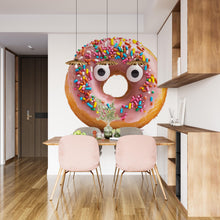 Load image into Gallery viewer, Cute Donut Wall Decal, Kawaii Donut Wall Art, Bakery Wall Sticker, Coffee Shop Wall Decor, Dessert Cafe Wall Decal