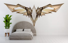 Load image into Gallery viewer, Abstract Wing Wall Decal, Modern Gold Wings Wall Sticker, Luxury Angel Wing Wall Art, Geometric Wing Wall Decor, Peel And Stick Decal