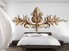 Load image into Gallery viewer, Ornamental Gold Wall Decal, Baroque Scroll Wall Sticker, Luxury Vintage Wall Art, Elegant Floral Scroll Decor, Peel And Stick Wall Decal
