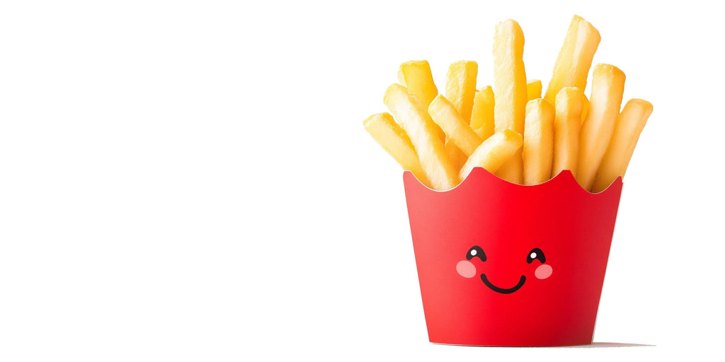 Cute French Fries Wall Decal, Kawaii Fries Wall Sticker, Smiling Fries Wall Art, Fast Food Restaurant Decor, Cafe Kitchen Wall Decal