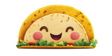 Load image into Gallery viewer, Cute Taco Wall Decal, Smiling Taco Wall Sticker, Kawaii Taco Wall Art, Mexican Restaurant Decor, Cafe Kitchen Food Wall Decal