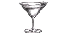 Load image into Gallery viewer, Martini Glass Wall Decal, Cocktail Bar Wall Art, Minimalist Drink Wall Sticker, Modern Bar Decor, Lounge Restaurant Wall Decal