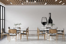 Load image into Gallery viewer, Wine Glass And Bottle Wall Decal, Minimalist Wine Bar Wall Art, Line Art Wine Decor, Restaurant Cafe Wall Sticker, Modern Bar Decor