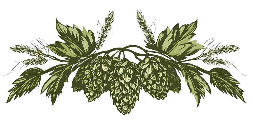 Hops Wall Decal Brewery Decor, Botanical Hop Cone Wall Art, Craft Beer Restaurant Mural, Modern Greenery Bar Wall Sticker