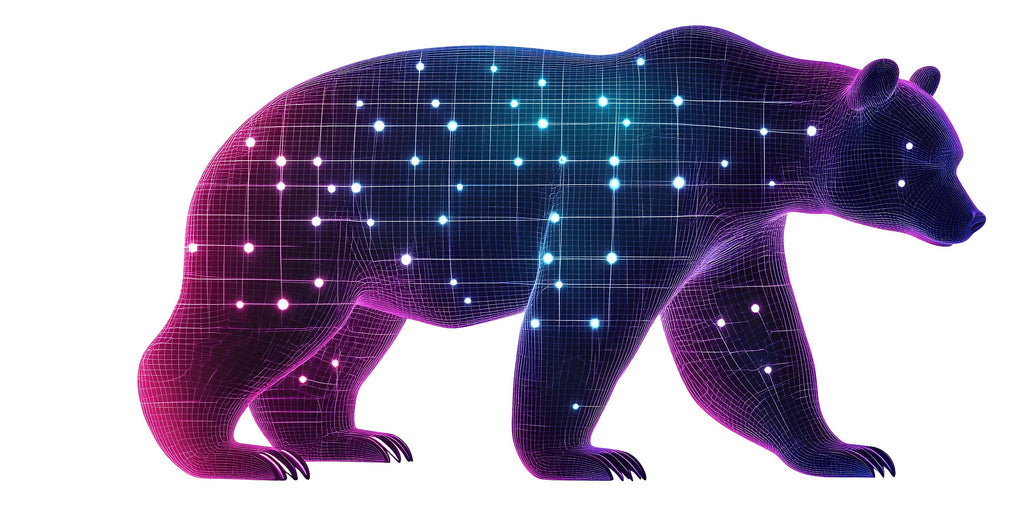 Constellation Bear Wall Art, Nursery Bear Decor, Galaxy Animal Wall Art, Kids Room Decor, Modern Nursery Mural 378mv