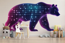 Load image into Gallery viewer, Constellation Bear Wall Art, Nursery Bear Decor, Galaxy Animal Wall Art, Kids Room Decor, Modern Nursery Mural 378mv