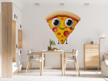 Load image into Gallery viewer, Cute Pizza Slice Wall Mural Cartoon Pizza Kitchen Cafe Wall Art Decor 389mv