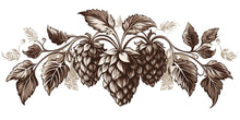 Load image into Gallery viewer, Vintage Hop Wall Mural Brewery Botanical Restaurant Decor 400mv