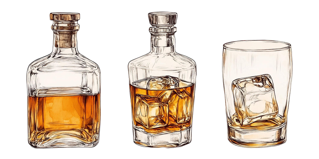 Whiskey Wall Decal Bar Wall Sticker Whiskey Bottle Glass Wall Art Bar Decor Restaurant Man Cave Wall Decor