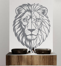 Load image into Gallery viewer, Lion Polygonal wall decal Lion Geometric decor Lion wall art Decal Lion Lover Animals Lion Wall Bathroom Wall Decals Stickers 243DE