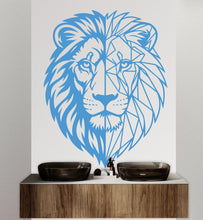 Load image into Gallery viewer, Lion Polygonal wall decal Lion Geometric decor Lion wall art Decal Lion Lover Animals Lion Wall Bathroom Wall Decals Stickers 243DE