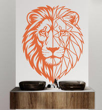 Load image into Gallery viewer, Lion Polygonal wall decal Lion Geometric decor Lion wall art Decal Lion Lover Animals Lion Wall Bathroom Wall Decals Stickers 243DE