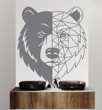 Load image into Gallery viewer, Bear Polygonal wall decal Bear Geometric decor Bear wall art Decal Bear Lover Animals Bear Wall Bathroom Wall Decals Stickers 244DE