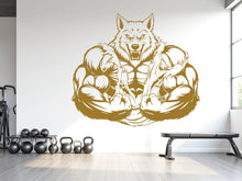Load image into Gallery viewer, Wolf Gym Wall Decor No Pain No Gain Fitness Art Decal Crossfit Gifts Home Sticker