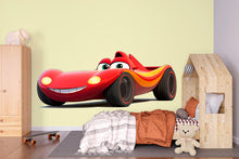 Load image into Gallery viewer, Cute Cartoon Race Car Wall Decal, Smiling Car Wall Sticker, Kids Bedroom Wall Art, Nursery Car Decor, Peel And Stick Wall Decal