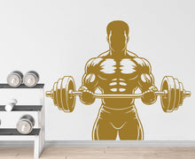 Load image into Gallery viewer, Afro Men Bodybuilder in Gym Wall Decal Power fitness Women Squat Decor Workout Art Vinyl Wall Stickers Bedroom 288DE