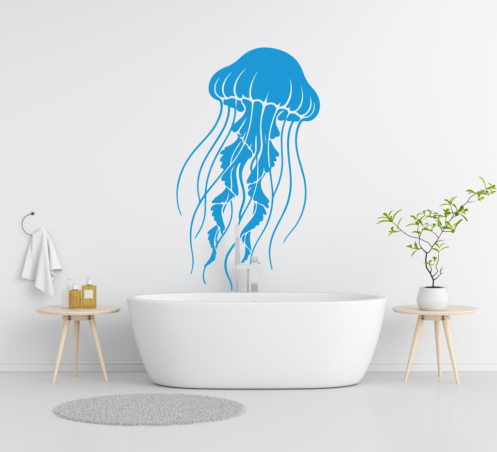 Jellyfish Wall Decal - Sea Animal Vinyl Sticker, Home decor Bathroom art