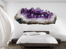 Load image into Gallery viewer, Amethyst Geode Wall Decal Purple Crystal Wall Sticker Boho Bedroom Decor Healing Crystal Wall Art Spiritual Decor