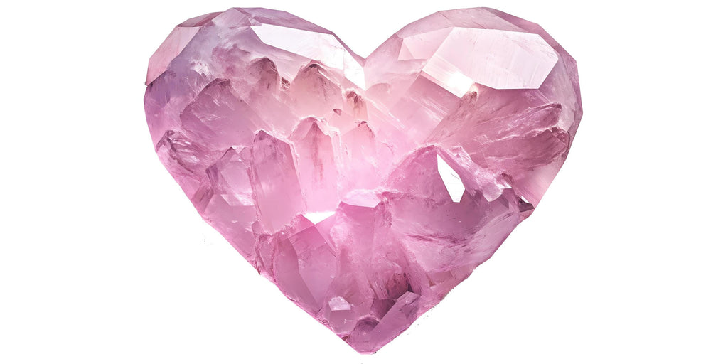 Rose Quartz Heart Wall Decal Crystal Love Wall Sticker Boho Bedroom Decor Healing Crystal Wall Art Spiritual Decor