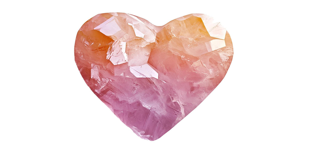 Rose Quartz Heart Wall Decal Crystal Love Wall Sticker Boho Bedroom Decor Healing Crystal Wall Art Spiritual Decor