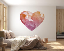 Load image into Gallery viewer, Rose Quartz Heart Wall Decal Crystal Love Wall Sticker Boho Bedroom Decor Healing Crystal Wall Art Spiritual Decor