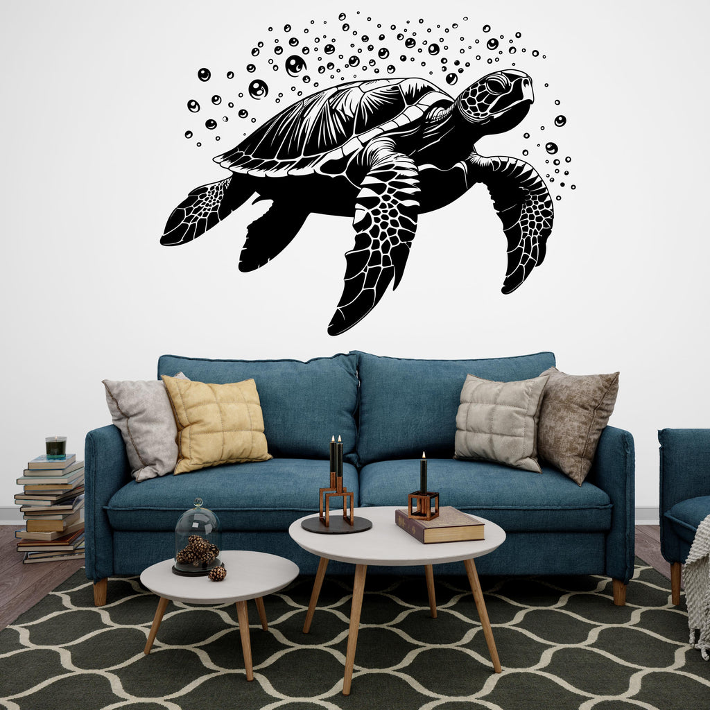 Sea Turtle Wall Decal Turtle Wall Sticker Turtle Art Turtle Wall Vinyl Wall Decal Turtle Room Gifts Vinyl Wall Art Stickers 716LU