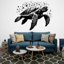 Load image into Gallery viewer, Sea Turtle Wall Decal Turtle Wall Sticker Turtle Art Turtle Wall Vinyl Wall Decal Turtle Room Gifts Vinyl Wall Art Stickers 716LU