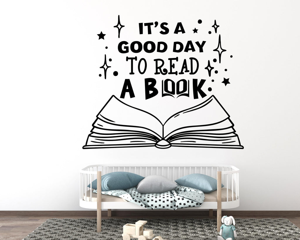 Book Wall Decal - Quote Vinyl Sticker, Home decor