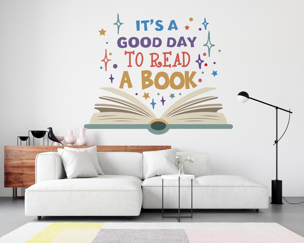 Book Wall Decal - Quote Vinyl Sticker, Home decor