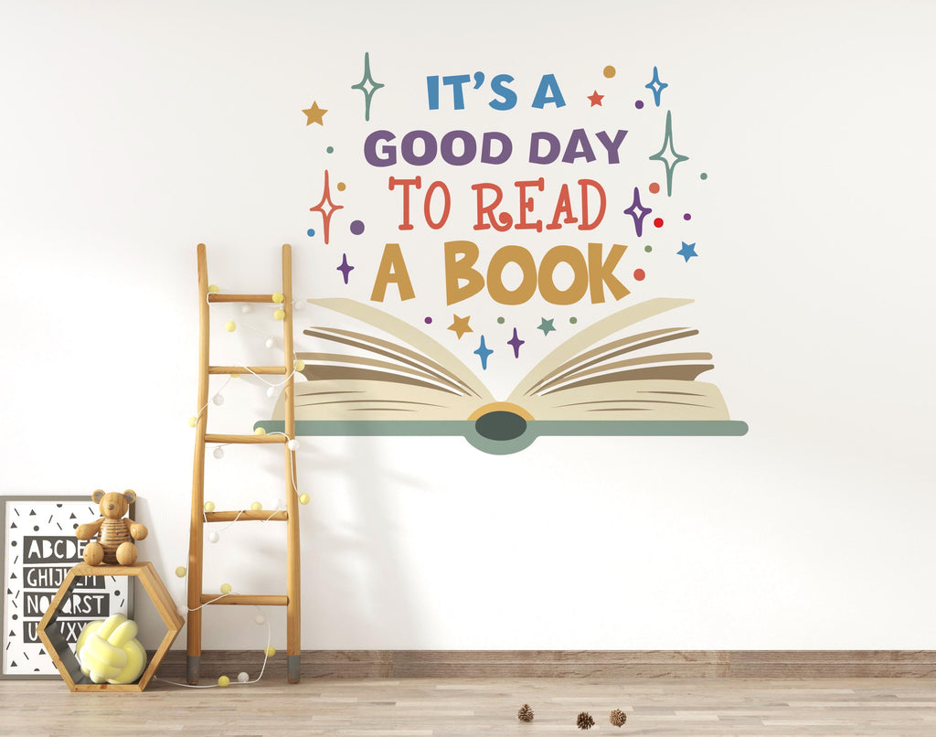 Book Wall Decal - Quote Vinyl Sticker, Home decor