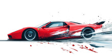 Load image into Gallery viewer, Red Racing Car Wall Decal For Boys Room | Sports Car Wall Sticker | Kids Bedroom Car Wall Art | Playroom Racing Decor | Peel And Stick Decal