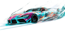 Load image into Gallery viewer, Abstract Racing Car Wall Decal For Boys Room | Modern Sports Car Wall Sticker | Kids Bedroom Car Wall Art | Playroom Racing Decor