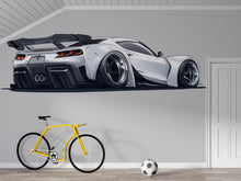 Load image into Gallery viewer, White Sports Car Wall Decal For Boys Room | Modern Racing Car Wall Sticker | Kids Bedroom Car Wall Art | Playroom Decor | Peel And Stick