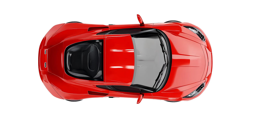 Red Sports Car Wall Decal Top View | Racing Car Wall Sticker For Boys Room | Kids Bedroom Car Wall Art | Playroom Decor | Peel And Stick