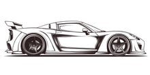 Load image into Gallery viewer, Minimalist Racing Car Wall Decal | Black And White Sports Car Wall Sticker | Boys Room Decor | Car Outline Wall Art | Peel And Stick