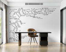 Load image into Gallery viewer, Technology Wall Decal, Circuit Wall sticker, Tech wall decor, Office decal, Office wall art Office wall Decor 249DE